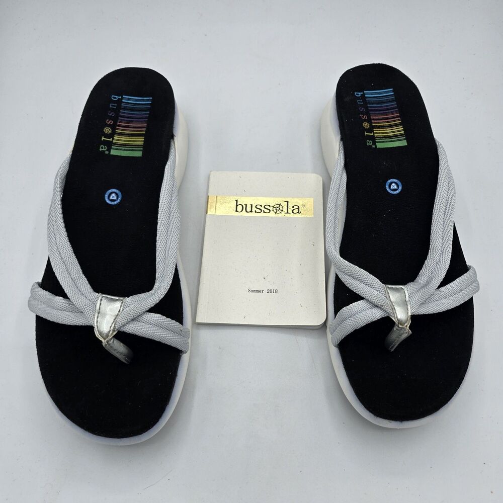 bussola sandals Footwear Certified Vegan Slides Size 40 US 9 Blue
